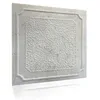 A single white polystyrene panel with a textured, embossed design and a decorative border, presented on a white background with a subtle reflection. Anteprima dell’immagine prodotto