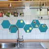 Relaxdays Filzpinnwand, 6 Stück, selbstklebende Sechsecke Produktbild-Vorschau 2
