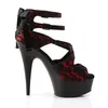 DELIGHT-678LC Damen Sandale von Pleaser, Rot EU 35, US 5 Produktbild-Vorschau 5