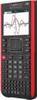 A close-up, angled view of a Texas Instruments TI-NSpire CX II-T CAS graphing calculator. Voir les images du produit