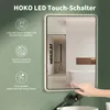HOKO Badspiegel 60x80 cm mit Rahmen+Touch Schalter+Licht Produktbild-Vorschau 3