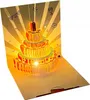 A pop-up birthday card with a lit-up cake design. Podgląd zdjęcia produktu
