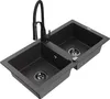 Mexen Mario 2-Becken-Granitspüle mit Mischbatterie Aster, Produktbild-Vorschau 1