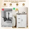 A split image showing a messy room on the left and a tidy room with a cabinet on the right, with icons and text above. Anteprima dell’immagine prodotto