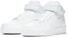 A pair of white Nike Air Force 1 '07 Mid sneakers. Produktbild-Vorschau