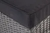 A close-up view of a dark gray cushion on a gray rattan base. Produktbild-Vorschau