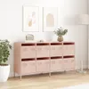 vidaXL Sideboard Rosa 135x39x73,5 cm Kaltgewalzter Stahl Produktbild-Vorschau 3