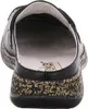 The image shows the back view of a black clog-style shoe. Anteprima dell’immagine prodotto