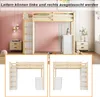 A collage showing a loft bed with a desk and bookshelf, and two variations of the bed's configuration. Anteprima dell’immagine prodotto