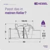 KESSEL Staufix DN 70 Typ 2 Rückstauverschluss, mechanisch, Produktbild-Vorschau 2
