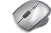 A close-up, high-angle shot of a wireless computer mouse on a white background. Produktbild-Vorschau