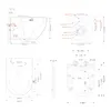 Technical drawing with dimensions for a wall-hung toilet. Náhľad obrázku produktu