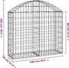 vidaXL Gabion s vysokým obloukem 100x30x80/100 cm Náhled obrázku produktu 5
