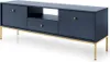 Wohnzimmermöbel Set blau, Fußgestell goldfarben, Produktbild-Vorschau 3