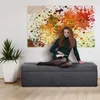 MG Design Polsterhocker Grau 45x160 cm - Stauraum 190L, bis Produktbild-Vorschau 2