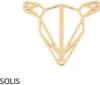 BeWooden Brosche Damhirschkuh Stahlbrosche aus Metall Solis Produktbild-Vorschau 3