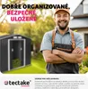 Zahradní přístřešek se šikmou střechou - šedý/bílý Náhled obrázku produktu 8