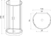Kerra Vibe Wandmontage Duschkabine mit Duschwanne, 5mm ESG Produktbild-Vorschau 2