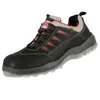 A single black safety shoe with red accents and a transparent sole, shown against a white background. Voir les images du produit