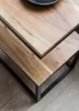Beistelltisch AKOLA S-Form Massiv-Holz Akazie / Metall 45 x 60 x 30 cm Náhled obrázku produktu