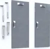 Two identical mirrored panels with handles and mounting hardware are displayed against a white background. Produktbild-Vorschau