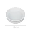 A white ceramic ramekin dish on a white background with a size indicator. Produktbild-Vorschau