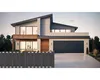A modern house with a fence in front, showcasing the product in a realistic setting. Produktbild-Vorschau