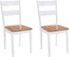vidaXL Chaises de salle à manger 2 pcs. Blanc Bois massif Voir les images du produit 6