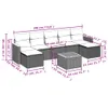 Design 8-tlg. Garten-Sofagarnitur mit Kissen Grau Poly Produktbild-Vorschau 8