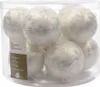 Christbaumkugeln Weiß Eislack Ø 6 cm aus Glas - 10er Set Produktbild-Vorschau 5