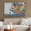 Wanddeko 90x60 cm - Banksy - Junge - Ilussie - Produktbild-Vorschau 5