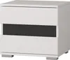 A white and black nightstand with two drawers. Náhled obrázku produktu
