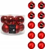 Christbaumkugeln 10er Set rote Glaskugeln 6 cm matt und Produktbild-Vorschau 2