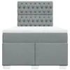 vidaXL Boxspringbett mit Matratze Hellgrau 120x190 cm Stoff Produktbild-Vorschau 4