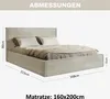 MOTIVENA Boho Polsterbett 160x200 mit Bettkasten, Holz Produktbild-Vorschau 7