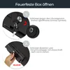 HMF Feuerfeste Wasserdichte Dokumentenbox DIN A4 15,5 x 36,5 x 28,5 cm in Schwarz Produktbild-Vorschau