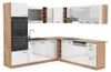 Eckküche Vicco R-Line Weiß Hochglanz/Goldkraft Eiche 247 x Produktbild-Vorschau 1