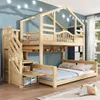 Merax Etagenbett Hausbett 90x200 & 140x200cm mit Produktbild-Vorschau 2