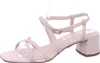 Tamaris Damen Sandalette aus Stoff mit Karree Spitze Produktbild-Vorschau 5