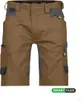 A pair of brown and gray work shorts shown from the front against a white background. Anteprima dell’immagine prodotto