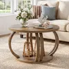80 cm runder Couchtisch mit Stauraum, Skulptural Produktbild-Vorschau 4