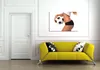 Wallario Premium Leinwandbild Fußball - sexy Frau mit einem Produktbild-Vorschau 2