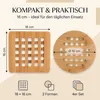 4er Set Bambus-Untersetzer 16x16 cm – Hochwertig, Stilvoll Produktbild-Vorschau 4
