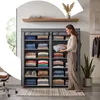 Schuhschrank Faltschrank Stoffschrank 120x30x110cm Produktbild-Vorschau 6