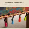 Boho Tischdecke mit Quaste, Wasserdichte Vintage Bunt Produktbild-Vorschau 10