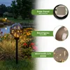 LUMILED Solárne záhradné svietidlo LED, guľa, dymovošedá, Náhľad obrázku produktu 5