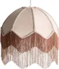 BELIANI Hängeleuchte Beige Papierschirm Oval mit Fransen Produktbild-Vorschau 1