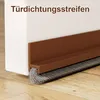 Selbstklebende Türdichtung als Bürste (100×5 cm, Braun) – Produktbild-Vorschau 3