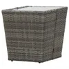 3-tlg. Bistro-Set Poly Rattan und Hartglas Grau Produktbild-Vorschau 8
