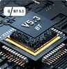 A close-up, stylized view of a microchip with the text 'V5.3 BT' prominently displayed, suggesting advanced Bluetooth technology. Produktbild-Vorschau